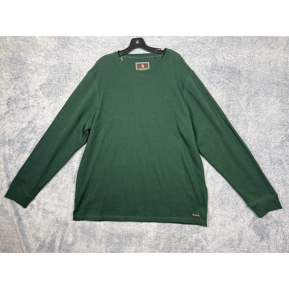 Legendary Outfitters Mens XL Green Thermal Shirt Waffle Knit Long Sleeve